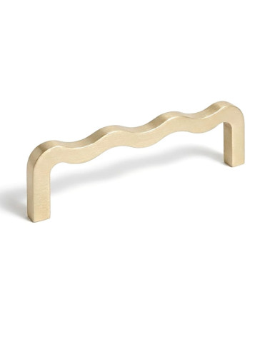 Maniglia Barra Asimmetrica in Ottone Massiccio – Design Moderno