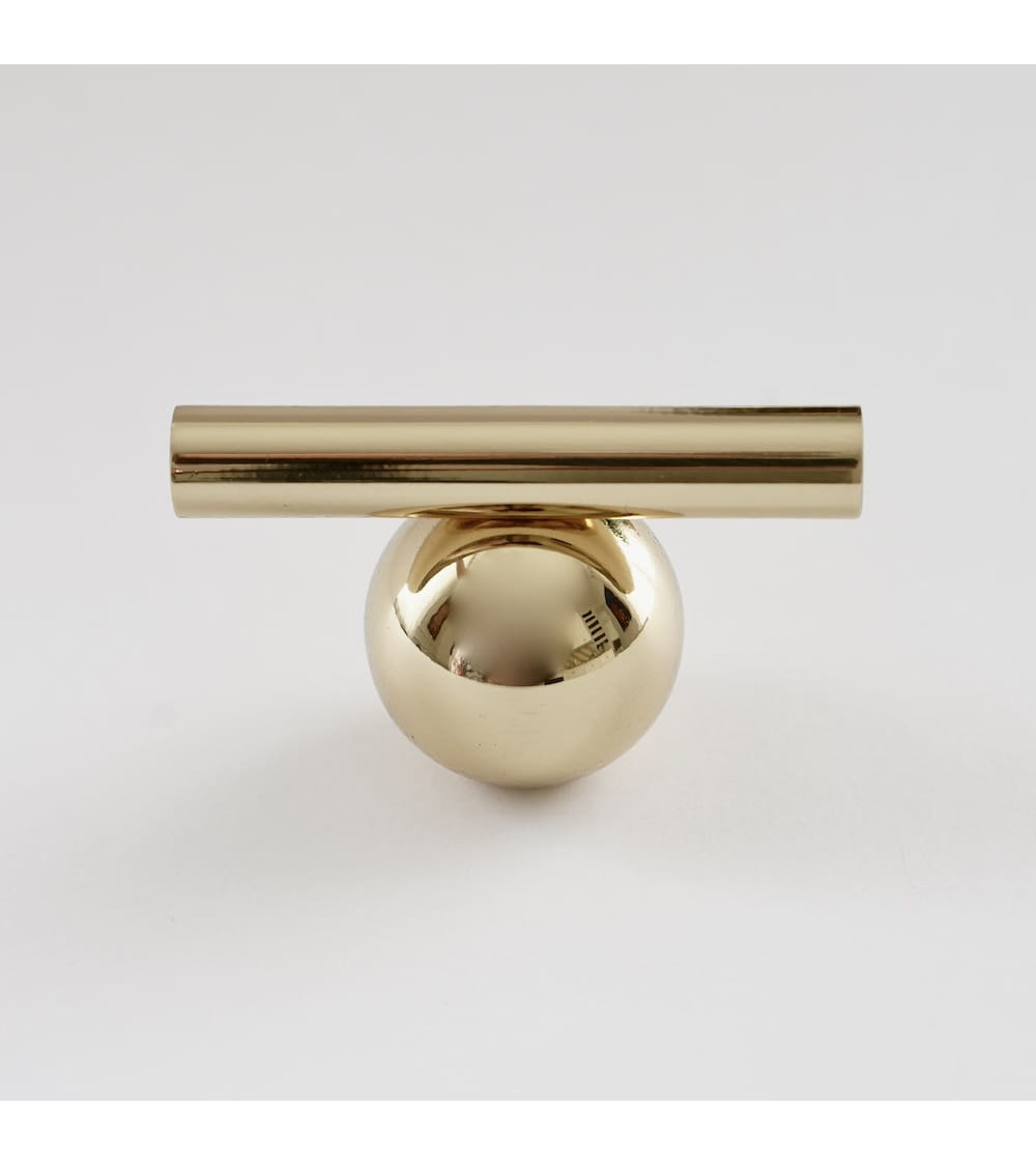 Pomello per mobile in ottone lucido modello 04