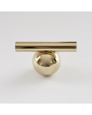 Pomello per mobile in ottone lucido modello 04