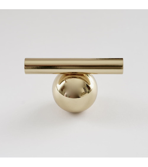 Pomello per mobile in ottone lucido modello 04