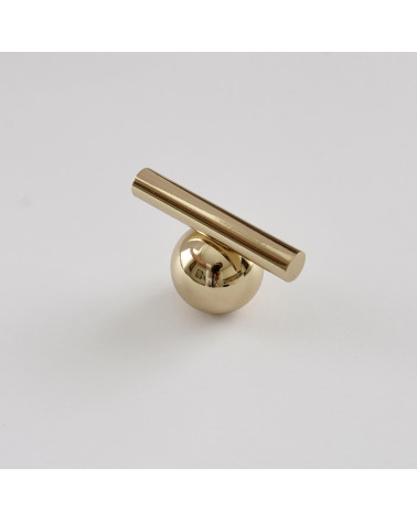 Pomello per mobile in ottone lucido modello 04