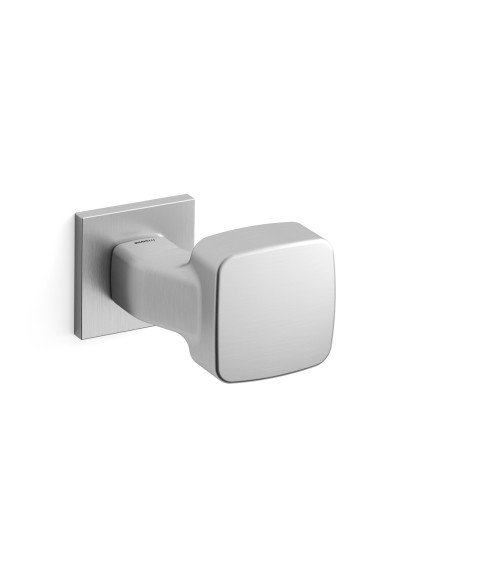 Pomolo per porta cromo satinato Mandelli Carrè maniglia design