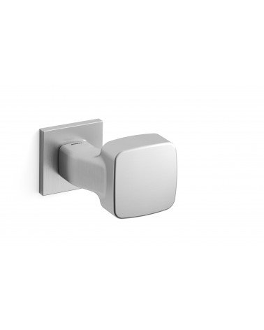 Pomolo per porta cromo satinato Mandelli Carrè maniglia design