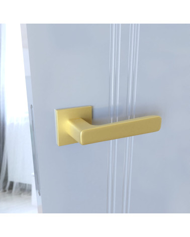 Maniglia per porta moderna PARMA design colore 1 montata su una porta