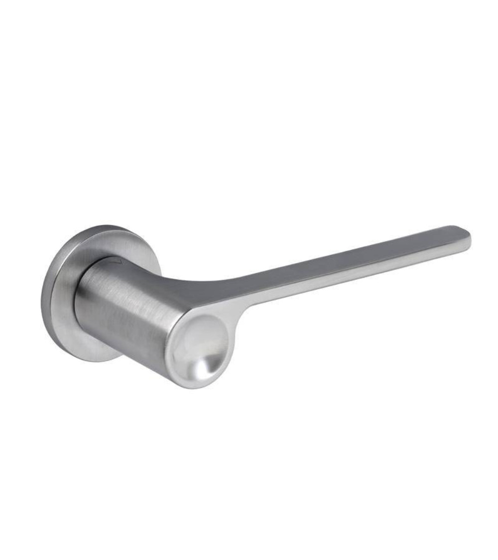 Maniglia per porta PLANO cromata satinata design