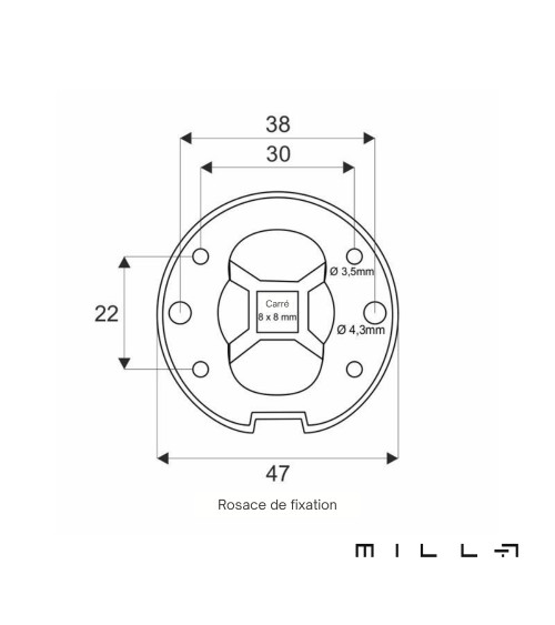 Maniglia per porta design moderno in zamak TACTUS rotonda maniglia design