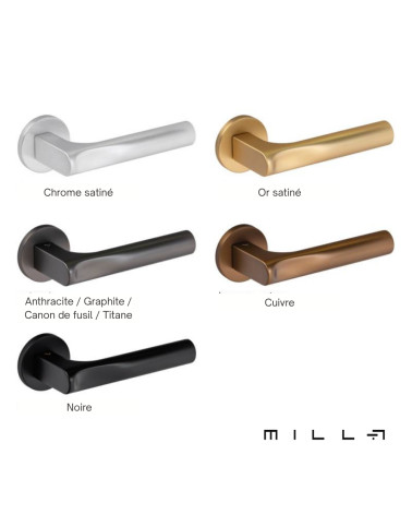 Maniglia per porta design moderno in zamak TACTUS rotonda maniglia design con 5 varianti
