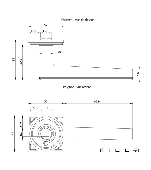 Maniglia per porta oro opaco SYRINGA maniglia design