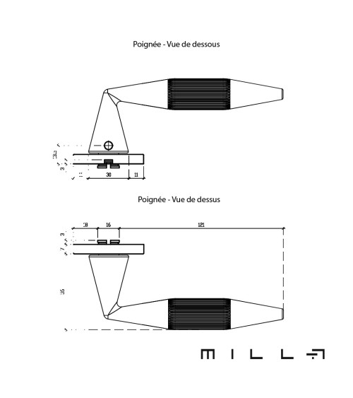 Maniglia per porta contemporanea IDESA maniglia design