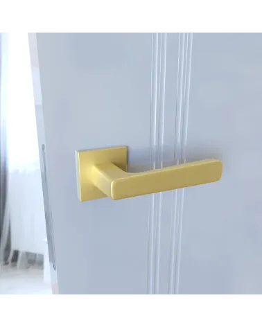 Maniglia per porta in zama PARMA design montata su una porta
