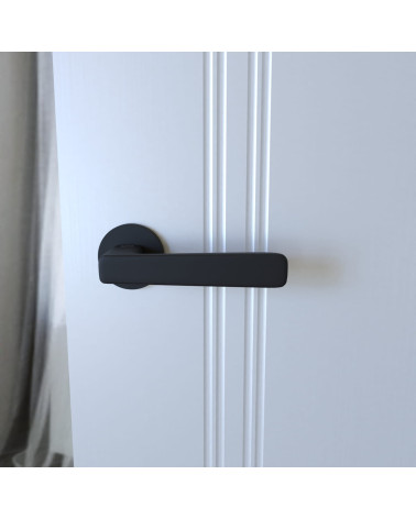 Maniglia per porta nera PARMA ferramenta design vista frontale