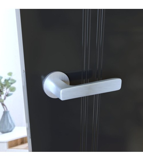 Maniglia per porta cromata satinata PARMA ferramenta design