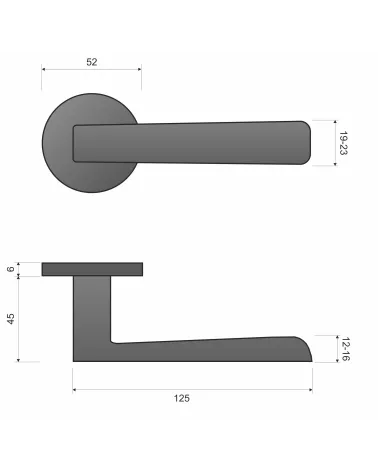Maniglia per porta PARMA con dimensioni