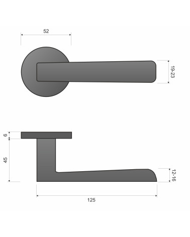 Maniglia per porta PARMA con dimensioni