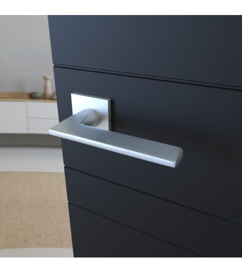 Maniglia per porta cromata satinata ARA design