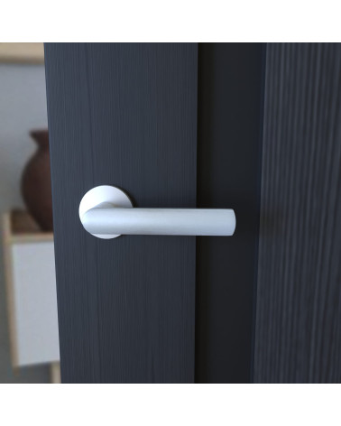 Maniglia per porta cromo satinato TORINO maniglia design vista frontale