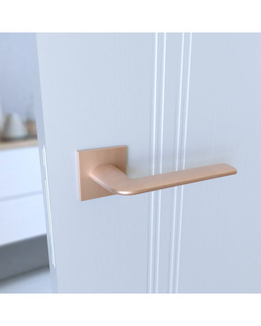 Maniglia per porta in rame STINGER ferramenta design vista laterale