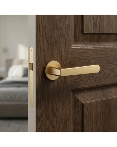 Maniglia per porta color oro opaco PARMA rotonda
