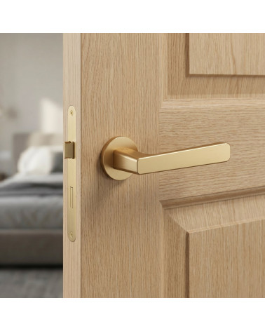 Maniglia per porta color oro opaco PARMA rotonda