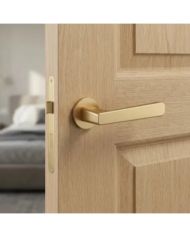 Maniglia per porta color oro opaco PARMA rotonda