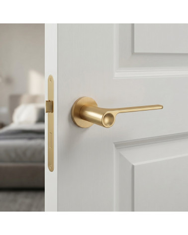 Maniglia per porta finitura oro satinato PLANO