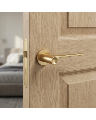 Maniglia per porta finitura oro satinato PLANO