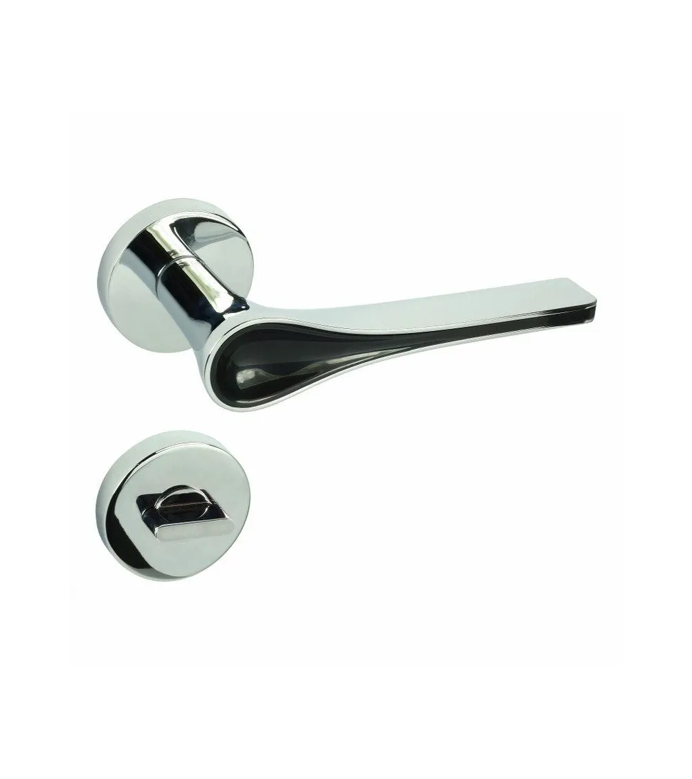 Maniglia per porta Nera DOM Polaris Tonda WC - maniglia design