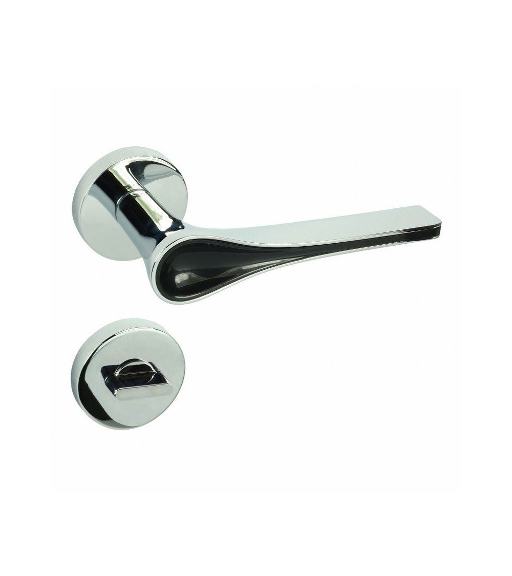 Maniglia per porta Nera DOM Polaris Tonda WC - maniglia design