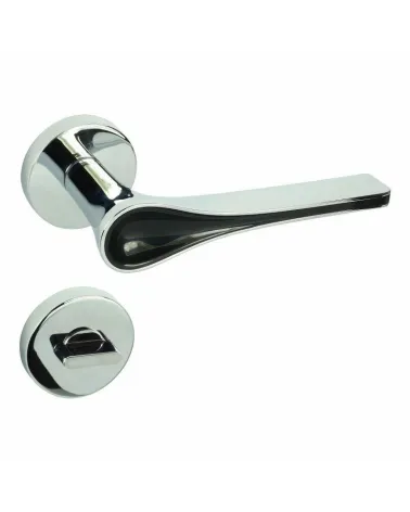 Maniglia per porta Nera DOM Polaris Tonda WC - maniglia design