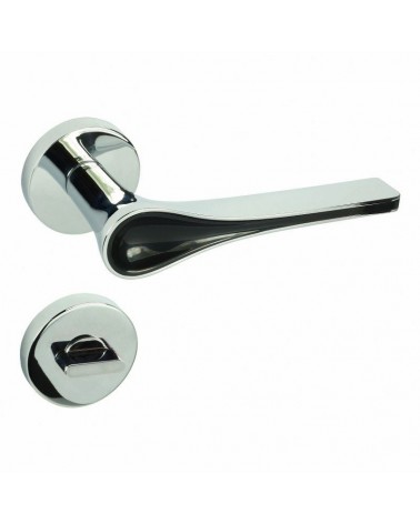 Maniglia per porta Nera DOM Polaris Tonda WC - maniglia design