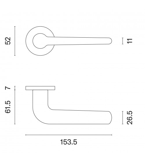 Maniglia per porta Oro opaco AZALIA maniglia design