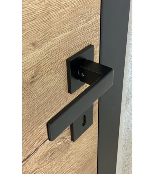 Maniglia per porta nera Apollo design