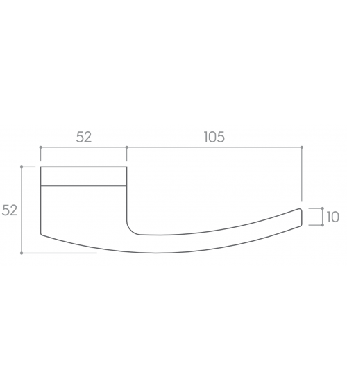 Maniglia per porta nera Arc maniglia design