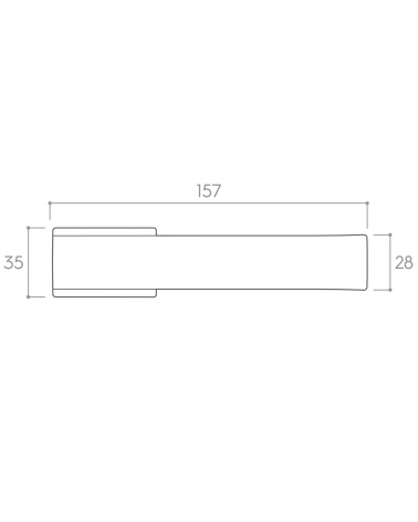 Maniglia per porta Arc con dimensioni