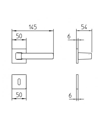 Maniglia per porta Mandelli Fenix con dimensioni