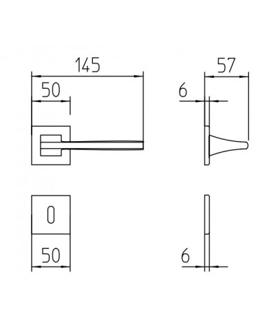 Maniglia per porta Mandelli Link con dimensioni