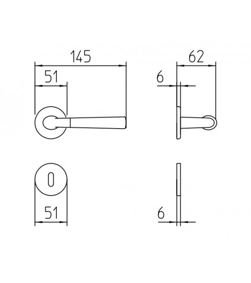 Maniglia per porta bronzo opaco Mandelli Start design