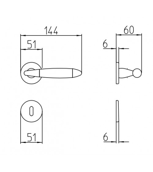 Maniglia per porta Mandelli Totem, maniglia design colore 1