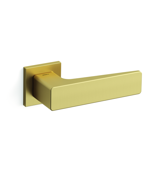 Maniglia per porta Mandelli Virgo in oro satinato, maniglia design