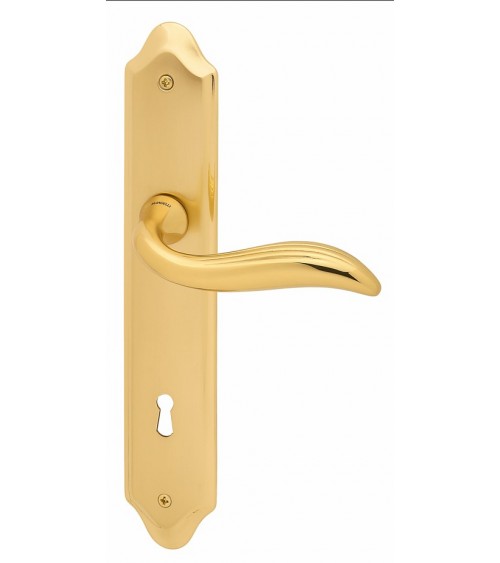 Maniglia per porta su placca longitudinale Mandelli Plisse maniglia design