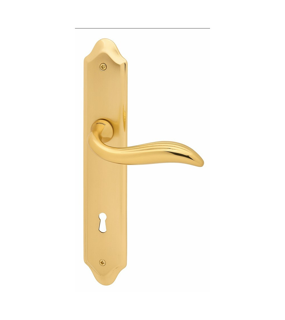 Maniglia per porta su placca longitudinale Mandelli Plisse maniglia design
