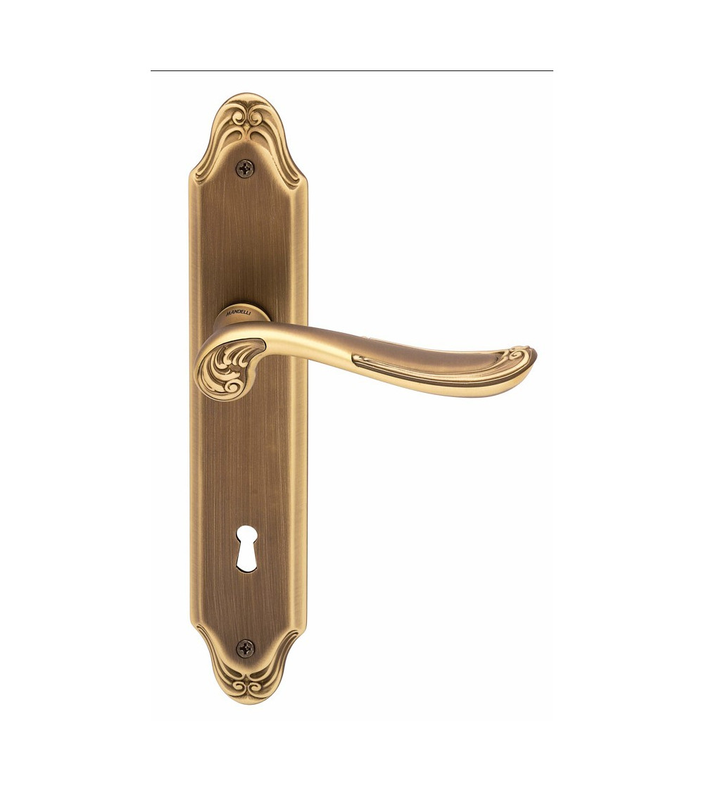 Maniglia per porta su placca longitudinale Mandelli Lord maniglia design