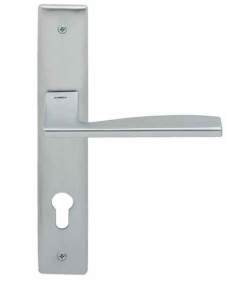 Maniglia per porta su placca longitudinale Mandelli Link maniglia design