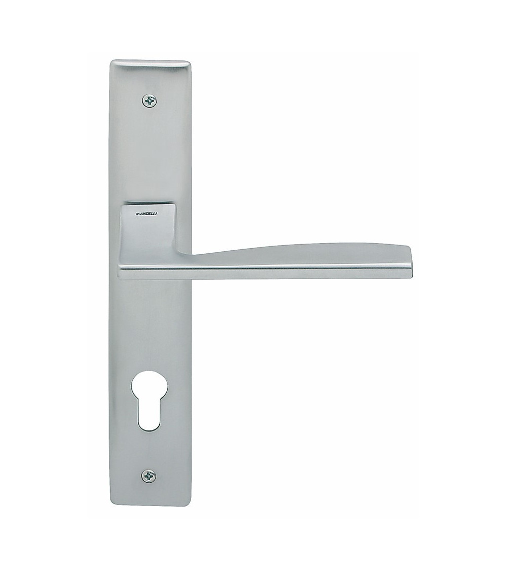 Maniglia per porta su placca longitudinale Mandelli Link maniglia design