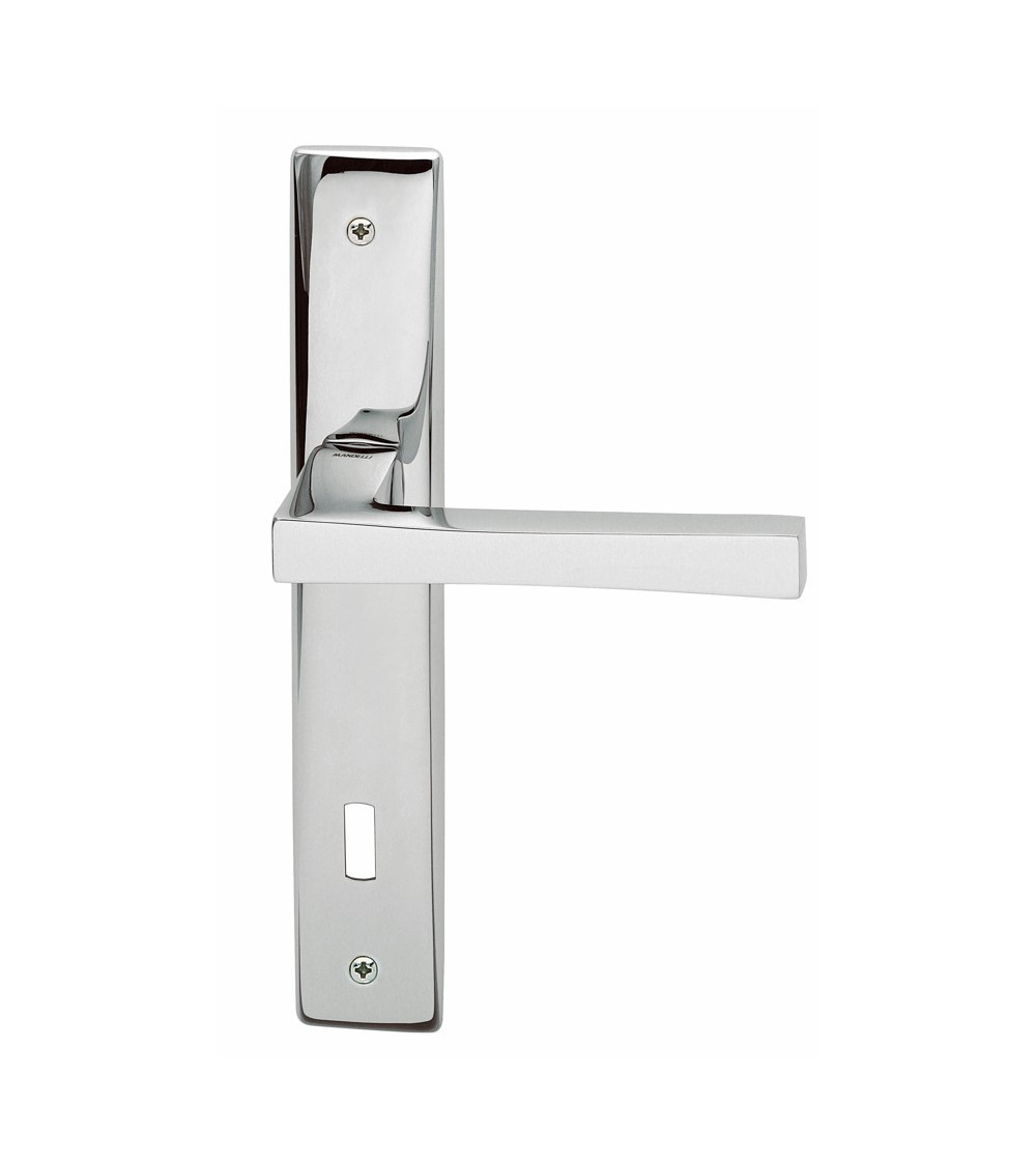 Maniglia per porta su placca longitudinale Mandelli Telis maniglia design