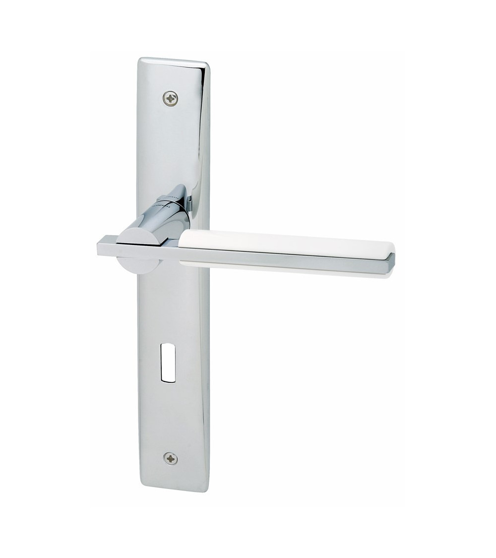 Maniglia per porta su placca longitudinale Mandelli Demì maniglia design
