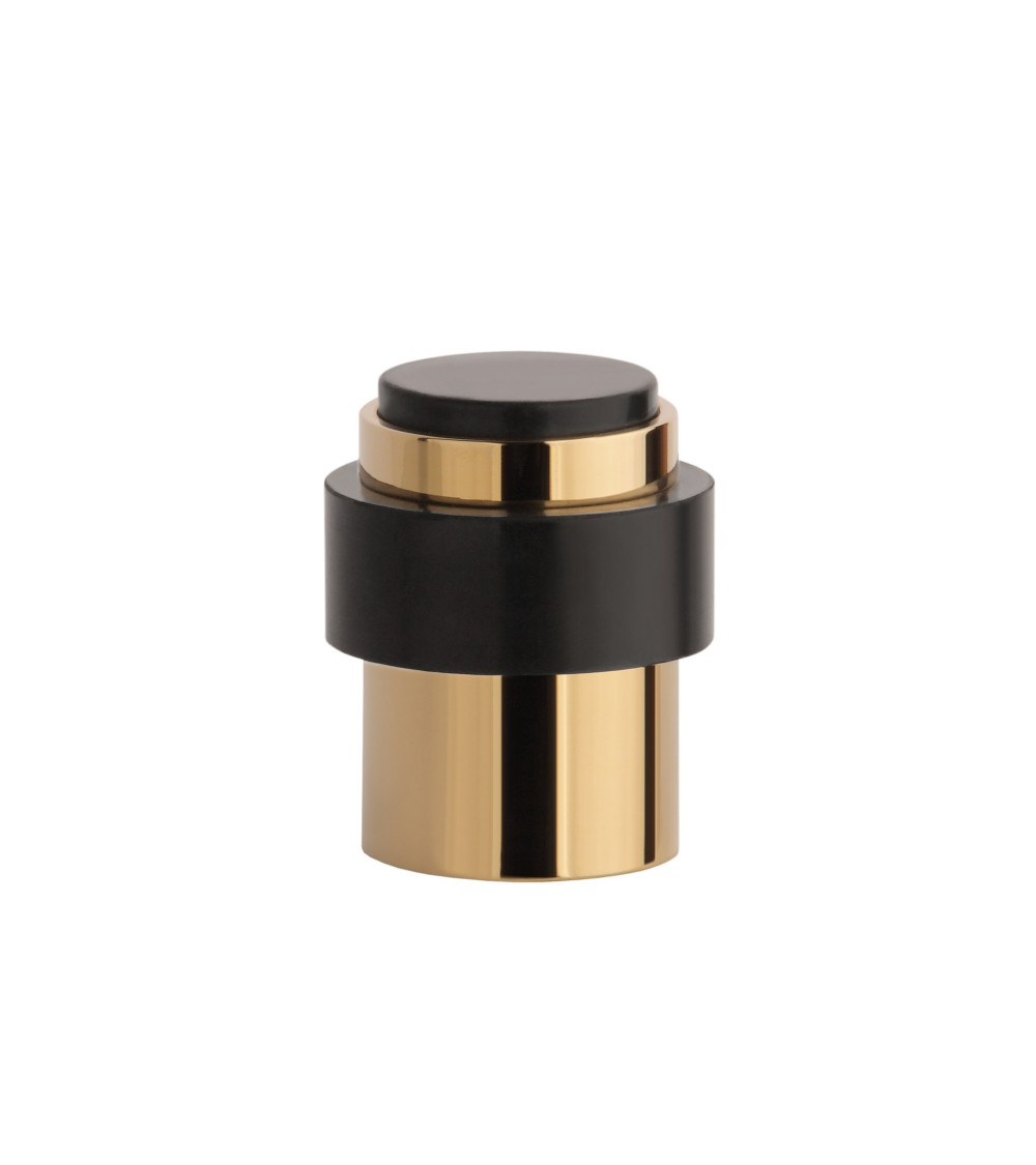 Fermaporta oro lucido STOPPER, per pavimento e parete - maniglia design