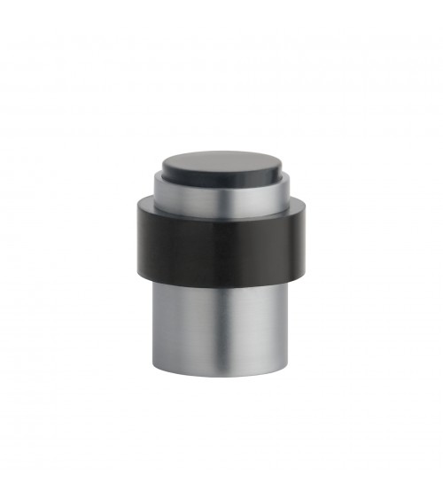 Fermaporta cromo satinato STOPPER, per pavimento e muro - maniglia design