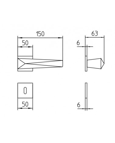 Maniglia per porta Mandelli Zeit con dimensioni