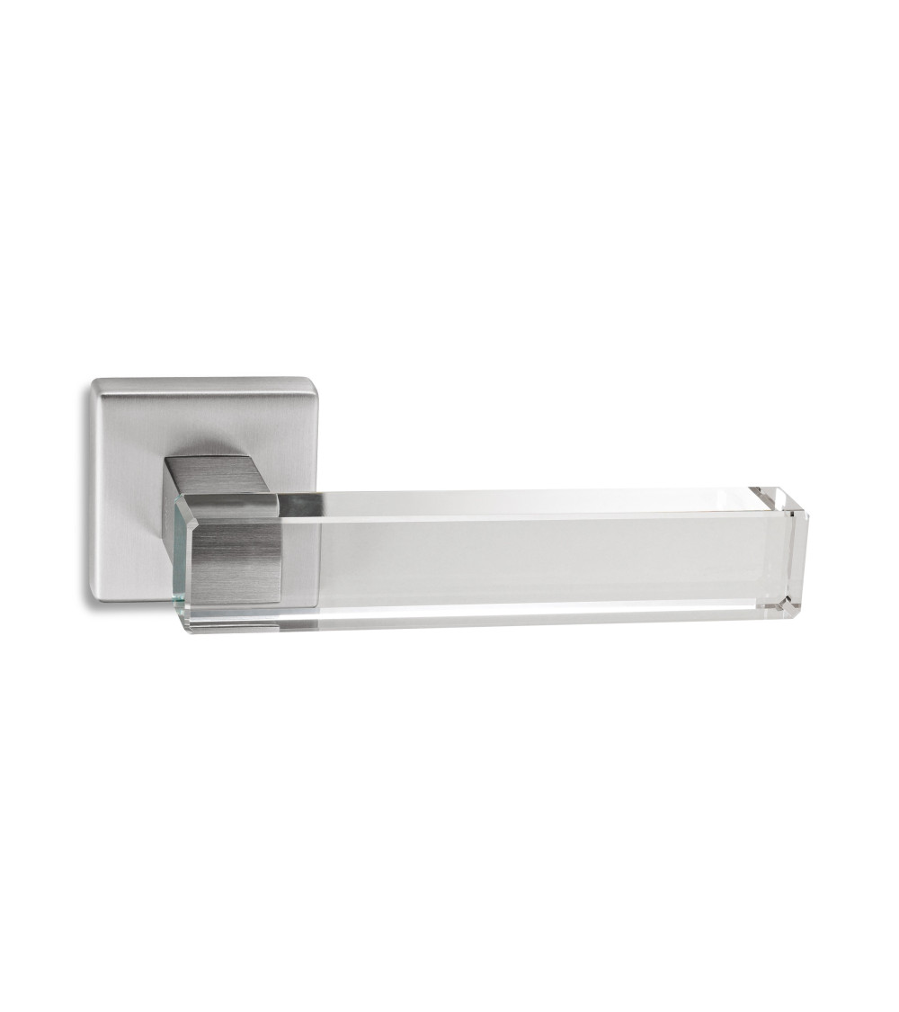Maniglia per porta cromata satinata Ento Shiny maniglia design